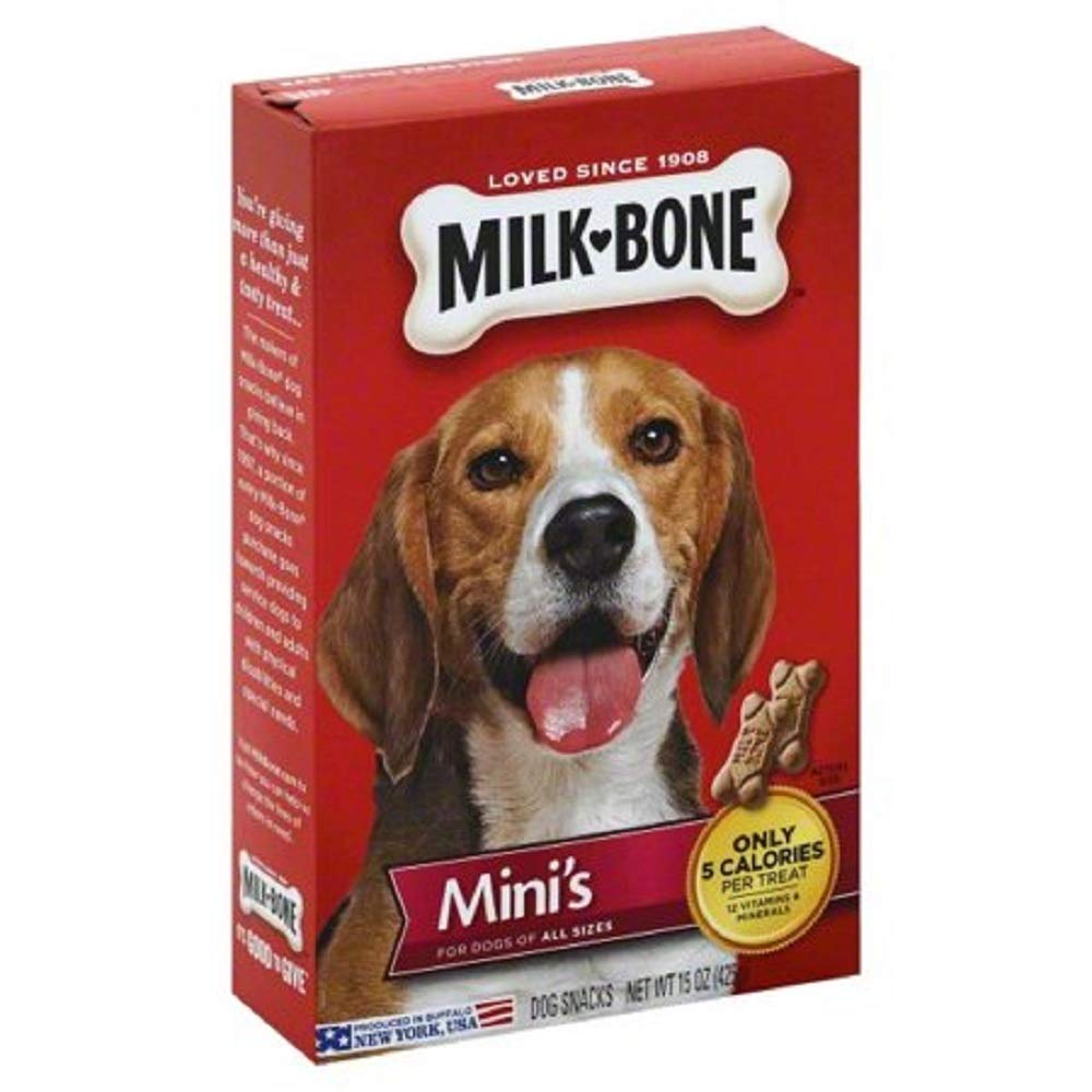Milk-Bone Minis Original, boîte 425 g, friandise légère pour récompenser votre chien
