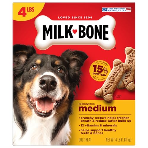 Milk-Bone Original Biscuits: usage quotidien pour chiens, routine.