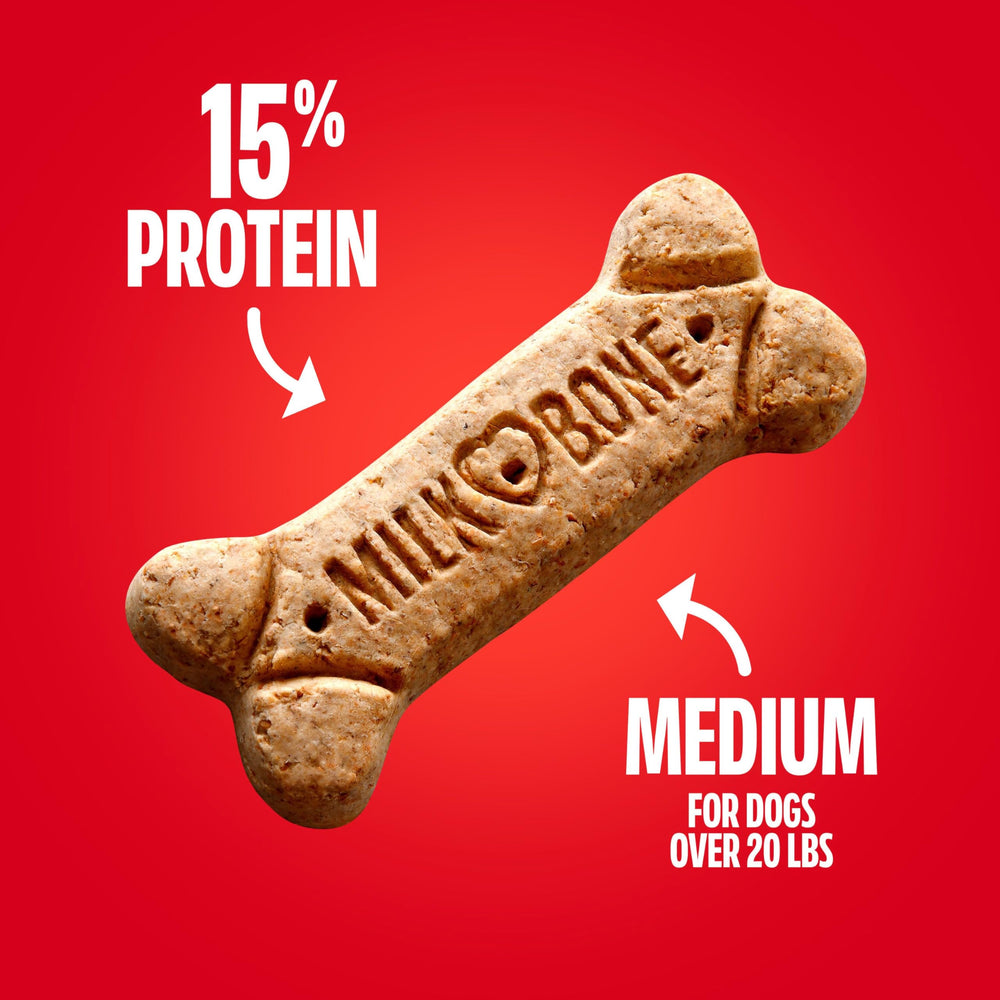 Label nutritionnel Milk-Bone Original avec 12 vitamines et minéraux.