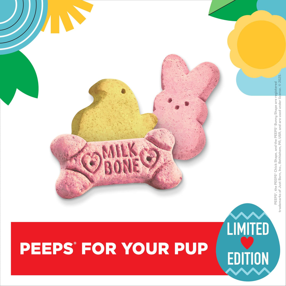 Milk-Bone Peeps poussin : biscuit en forme de poussin parfait pour partager.