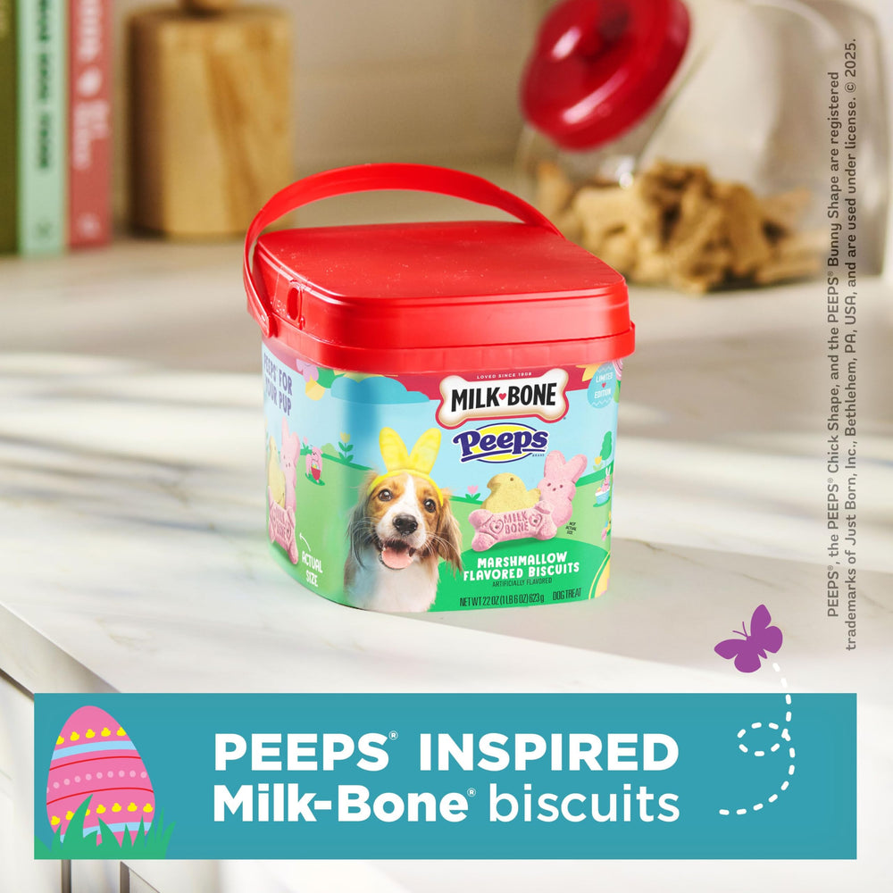 Milk-Bone Peeps seau-22-onces : présentation pratique pour célébrer Pâques avec votre chien.