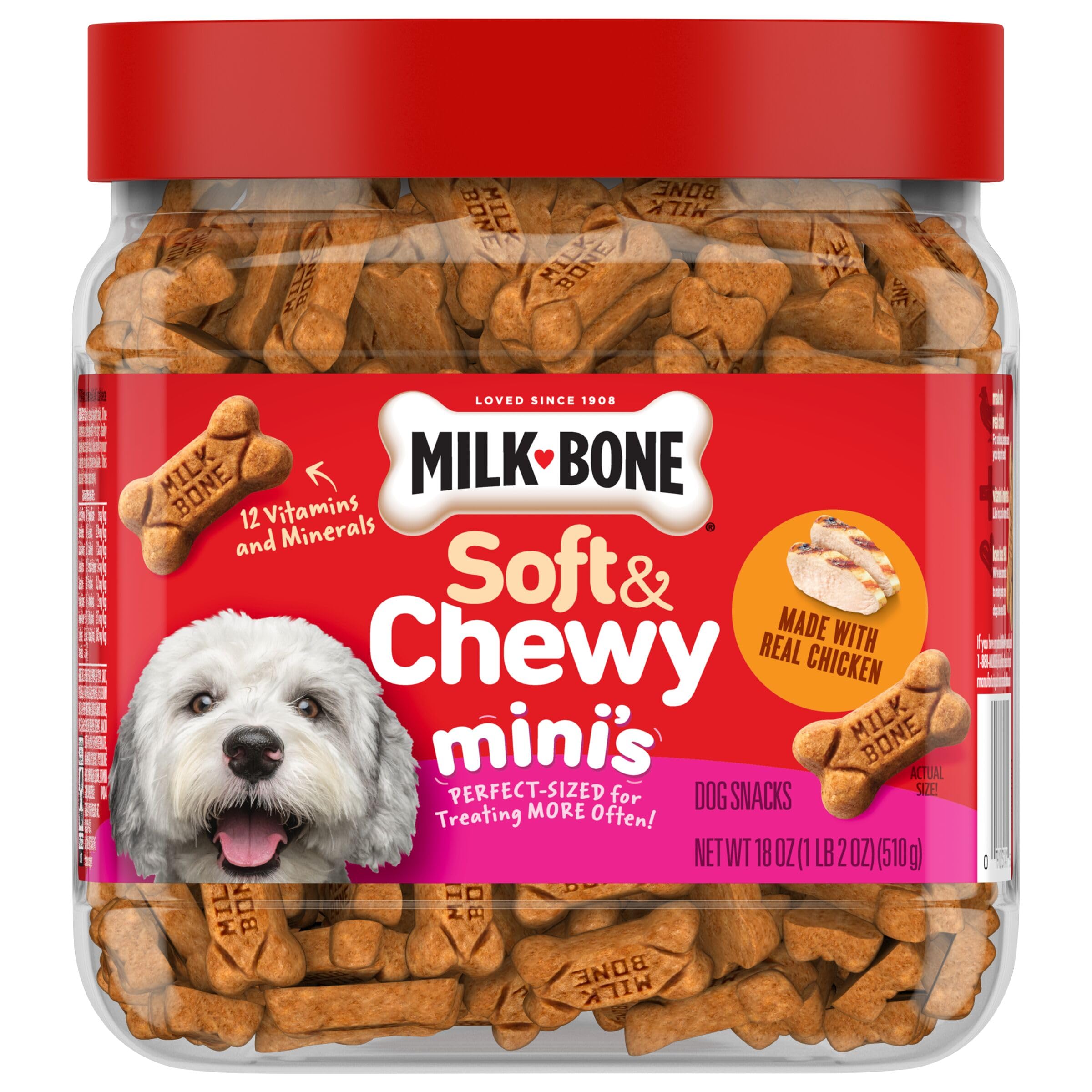 Petits morceaux faciles à mâcher, Milk-Bone Soft & Chewy Mini’s.