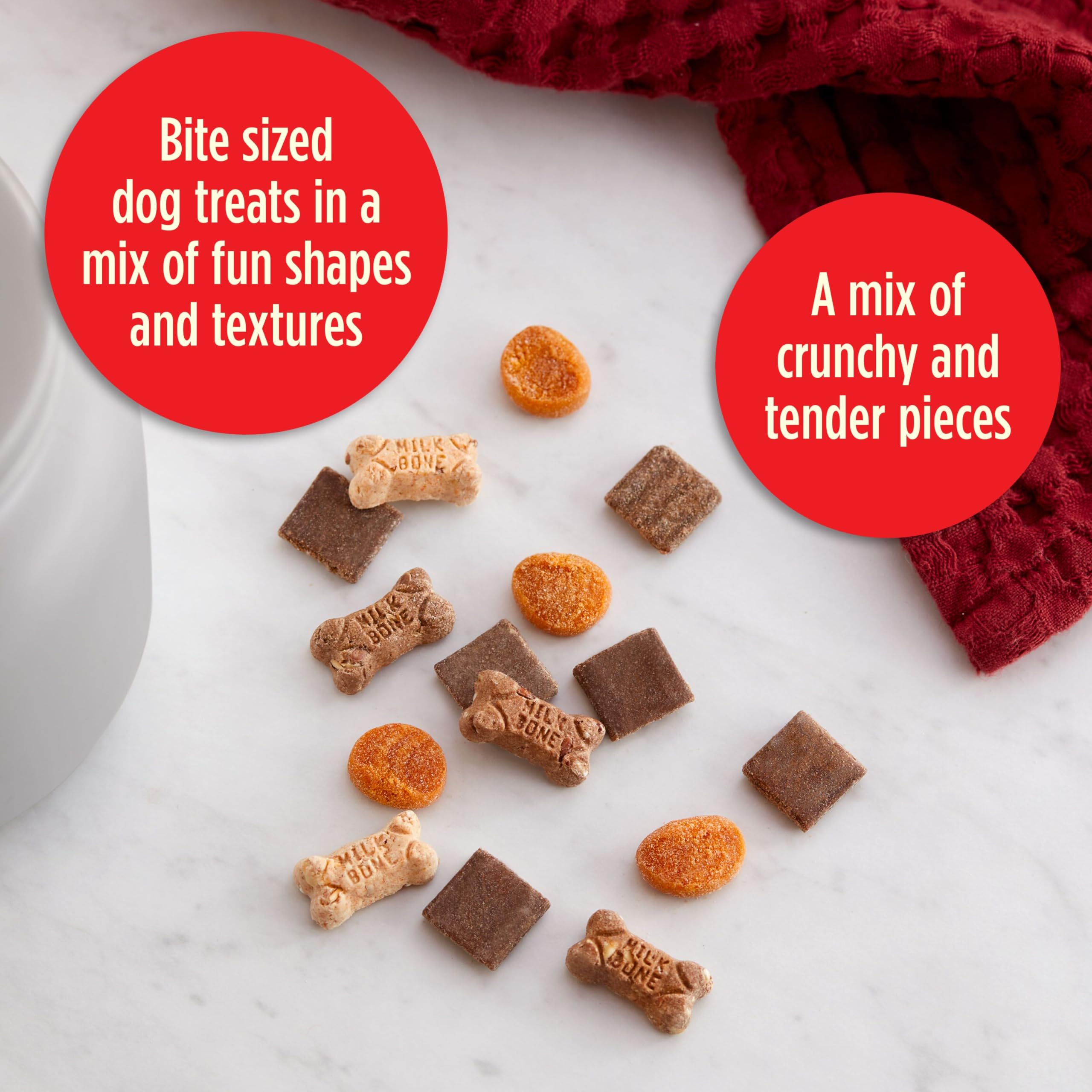 Milk-Bone Trail Mix – morceaux tendres, expérience texturée pour satisfaire les chiens.