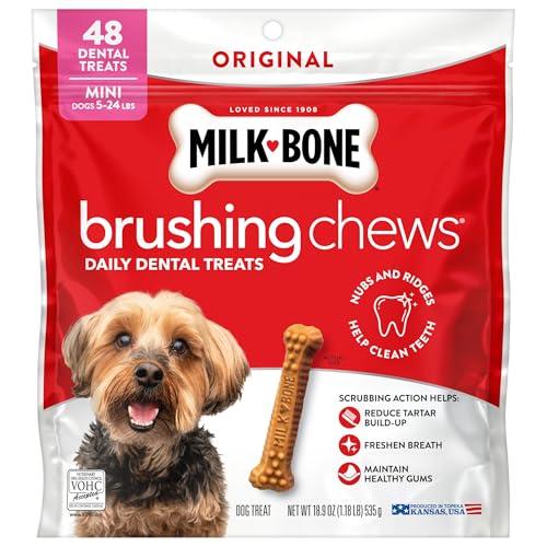 Milk-Bone friandises dentaires acceptées VOHC pour un soin quotidien.