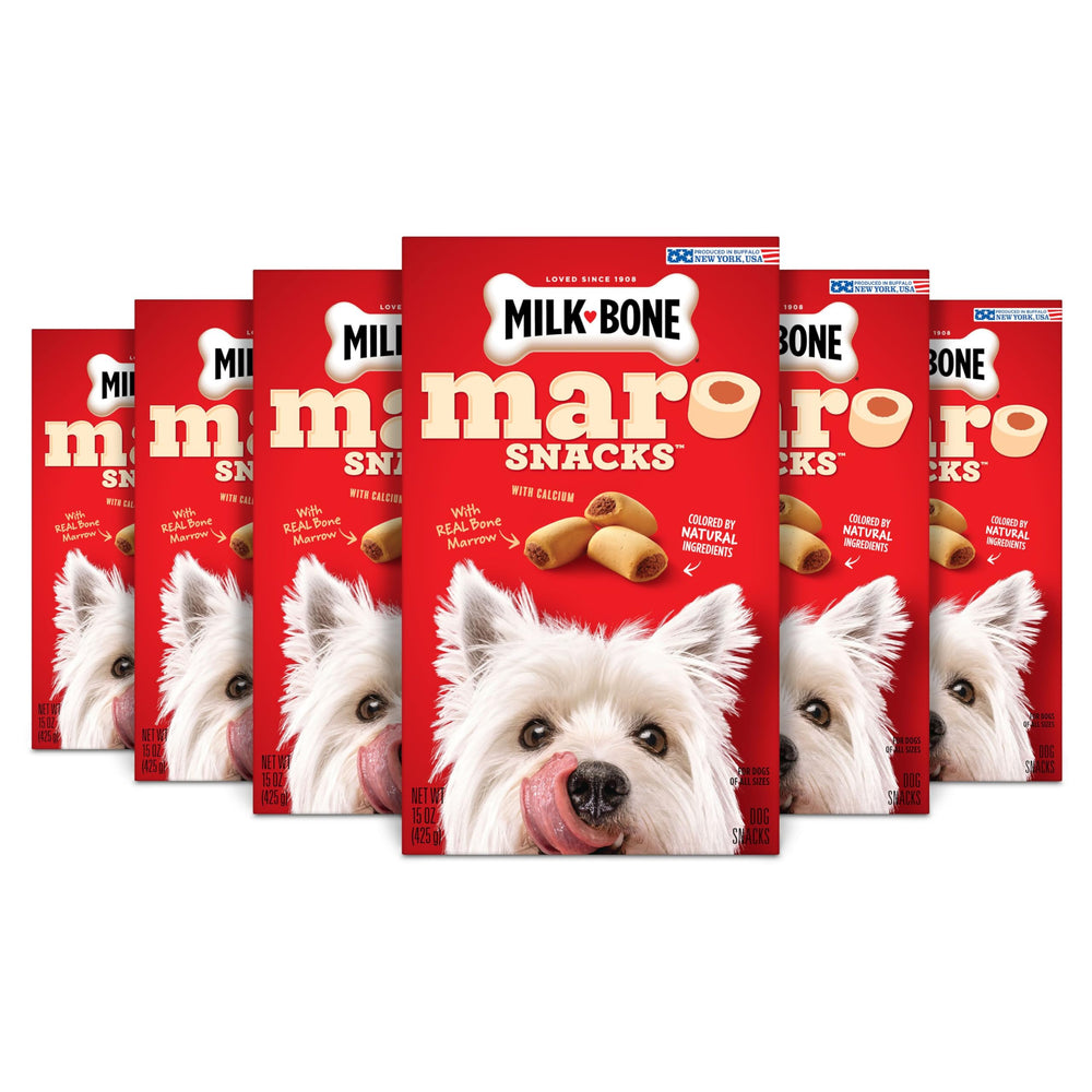 Milk-Bone MaroSnacks emballage ensemble, pratique pour six paquets.