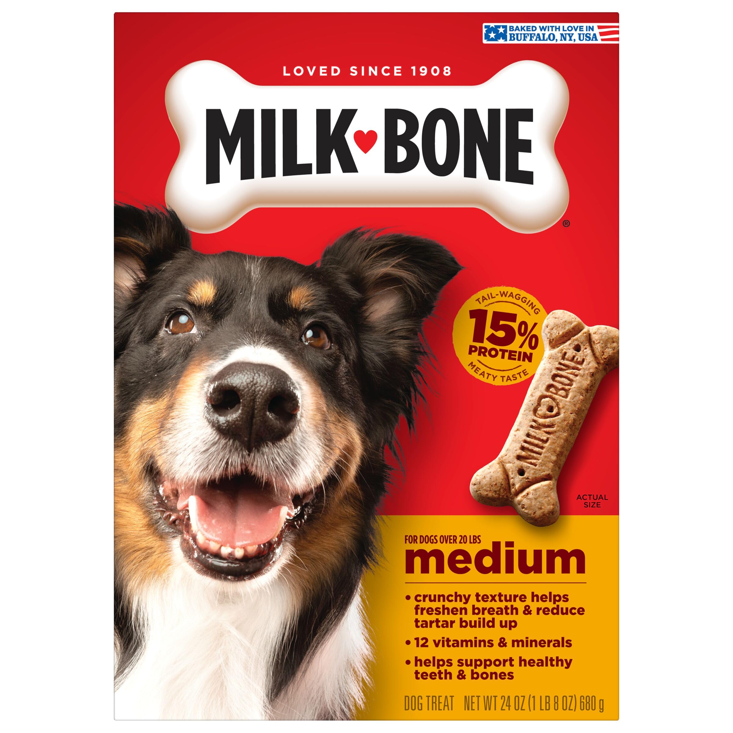 Emballage Milk-Bone Original peut varier selon le lot.