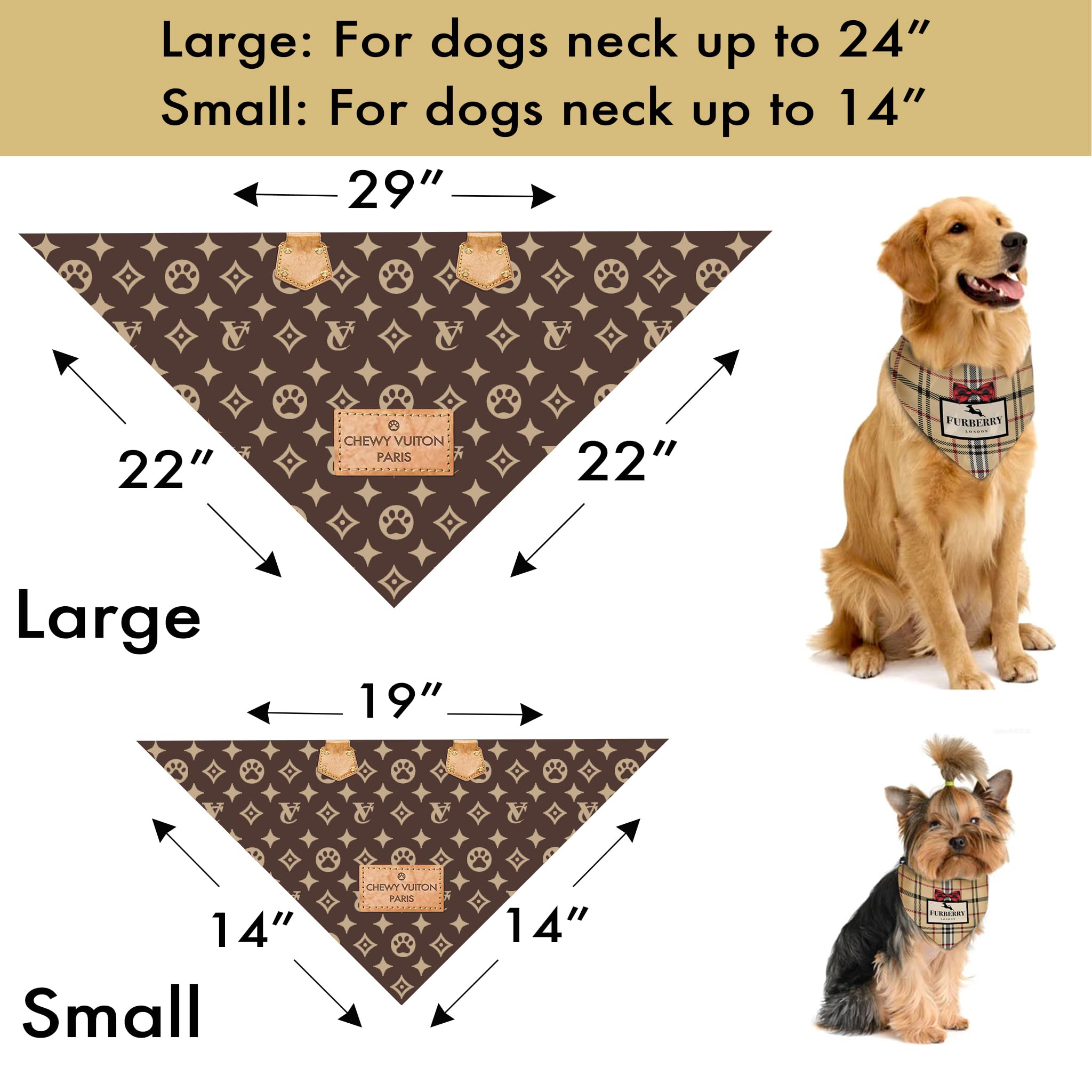 Bandana Millionaire Mutt ajustable à nouer en triangle pour un ajustement sûr.