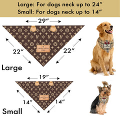 Bandana Millionaire Mutt ajustable à nouer en triangle pour un ajustement sûr.
