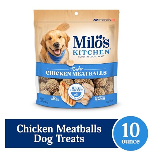 Boulettes de poulet Milo's Kitchen – forme traditionnelle, texture attrayante.