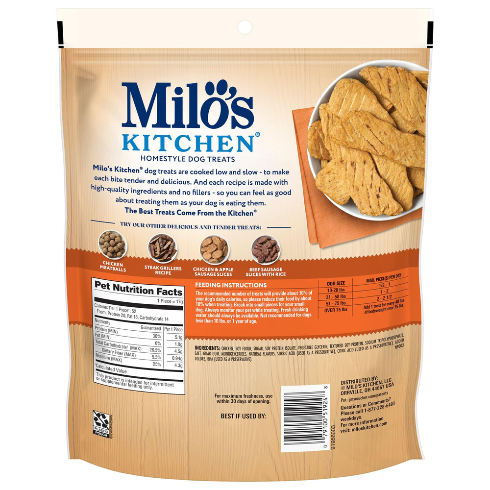 Sachet Milo’s Kitchen 15 oz, friandises savoureuses pour chiens.
