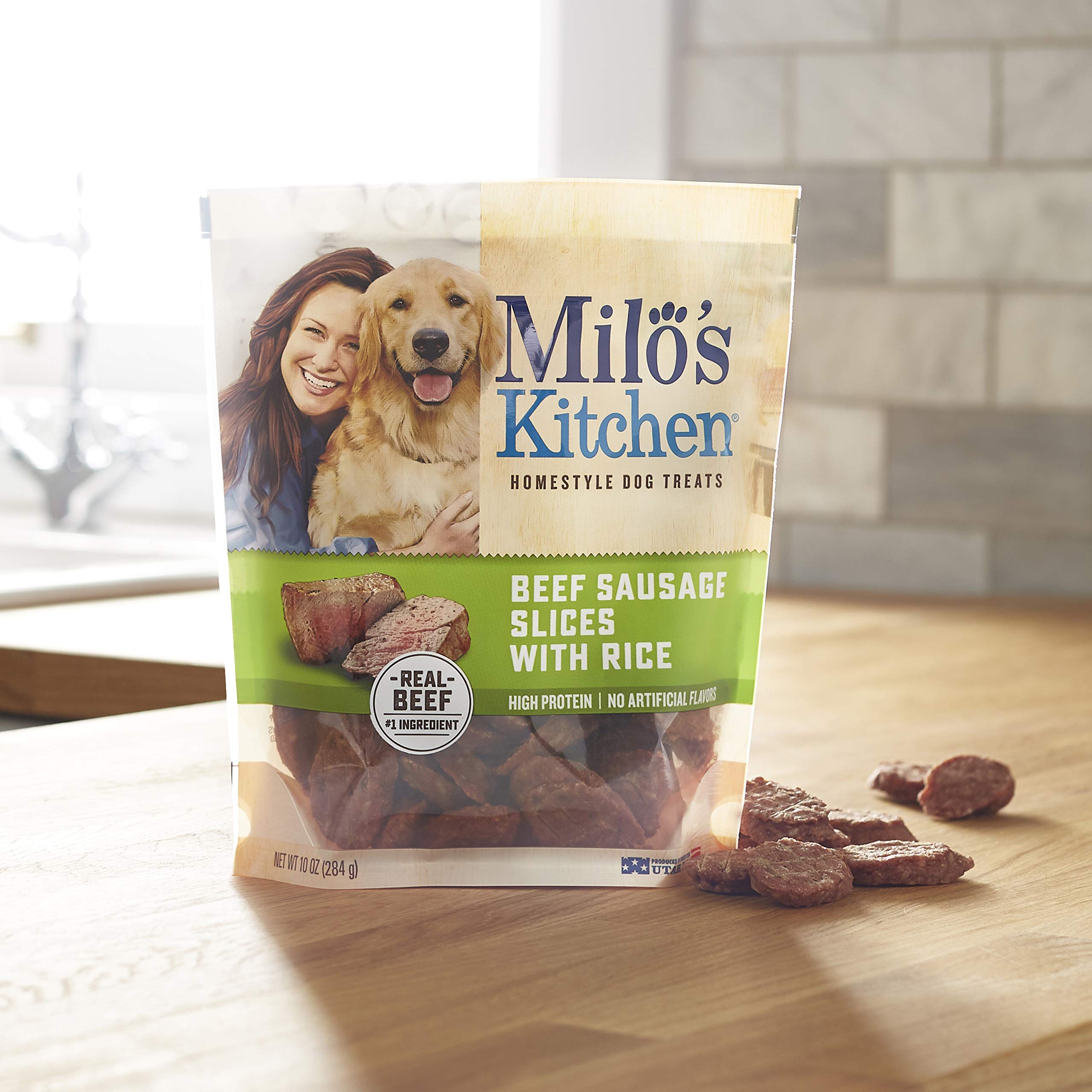 Ingrédients réels et de qualité de Milo's Kitchen avec riz.