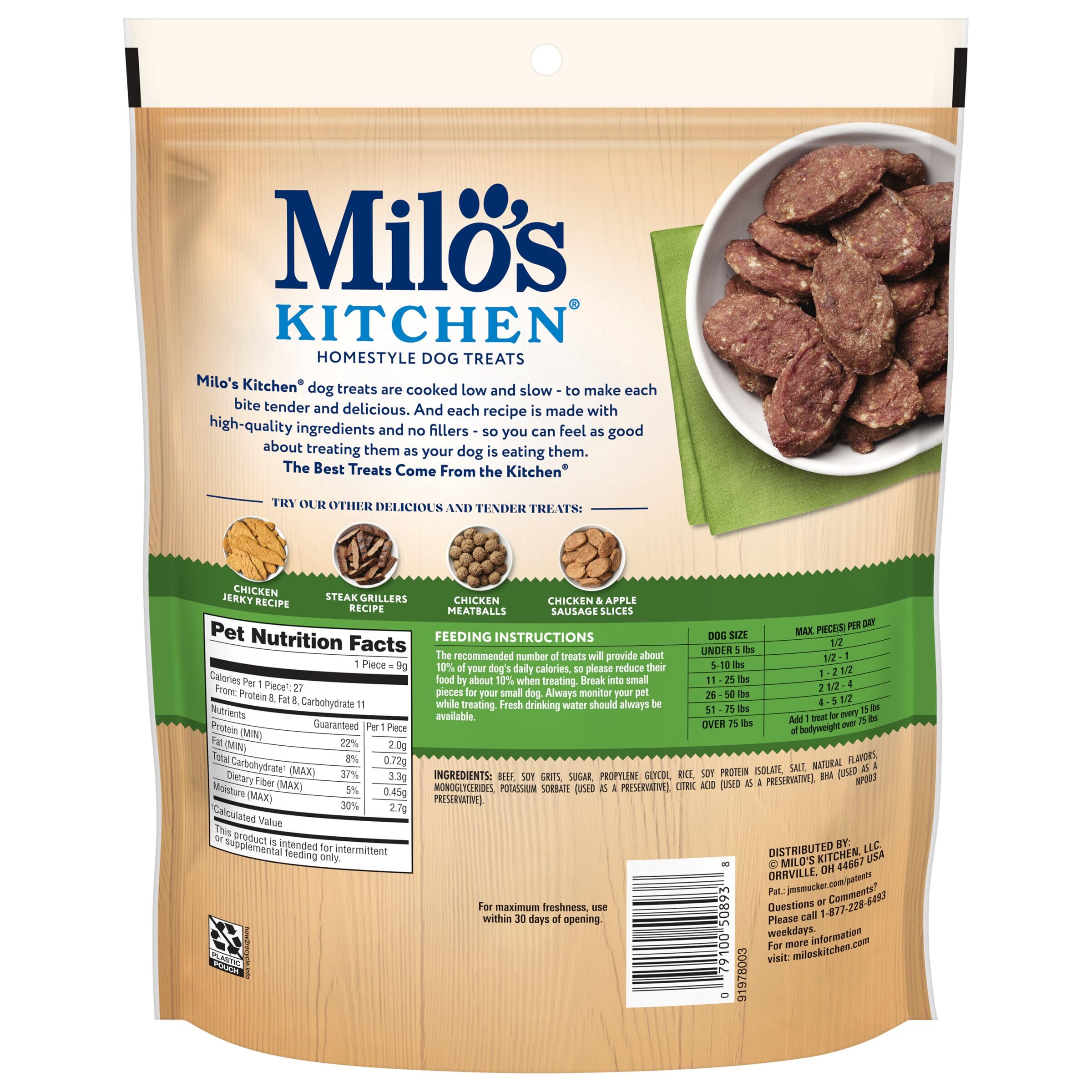 Milo's Kitchen sachet refermable pour conservation