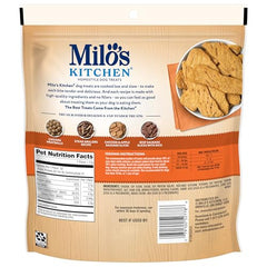 Milo's Kitchen jerky de poulet, ingrédients réels pour saveur authentique.