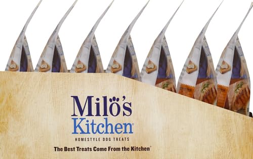 Collation pratique pour chien: Milo's Kitchen Simply Chicken Jerky.