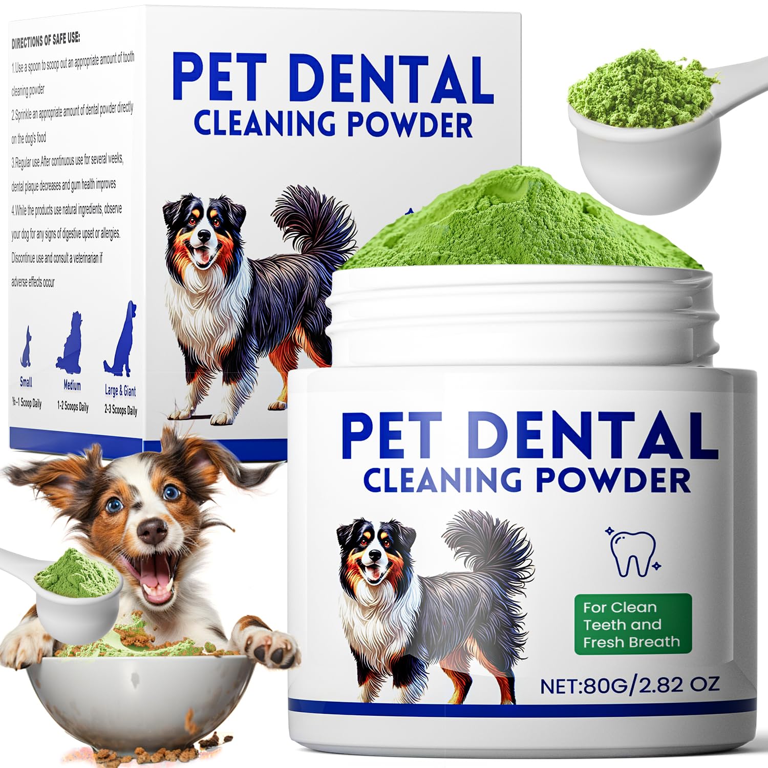 Mimo Style Poudre Dentaire Chien Tartre — dents plus propres.