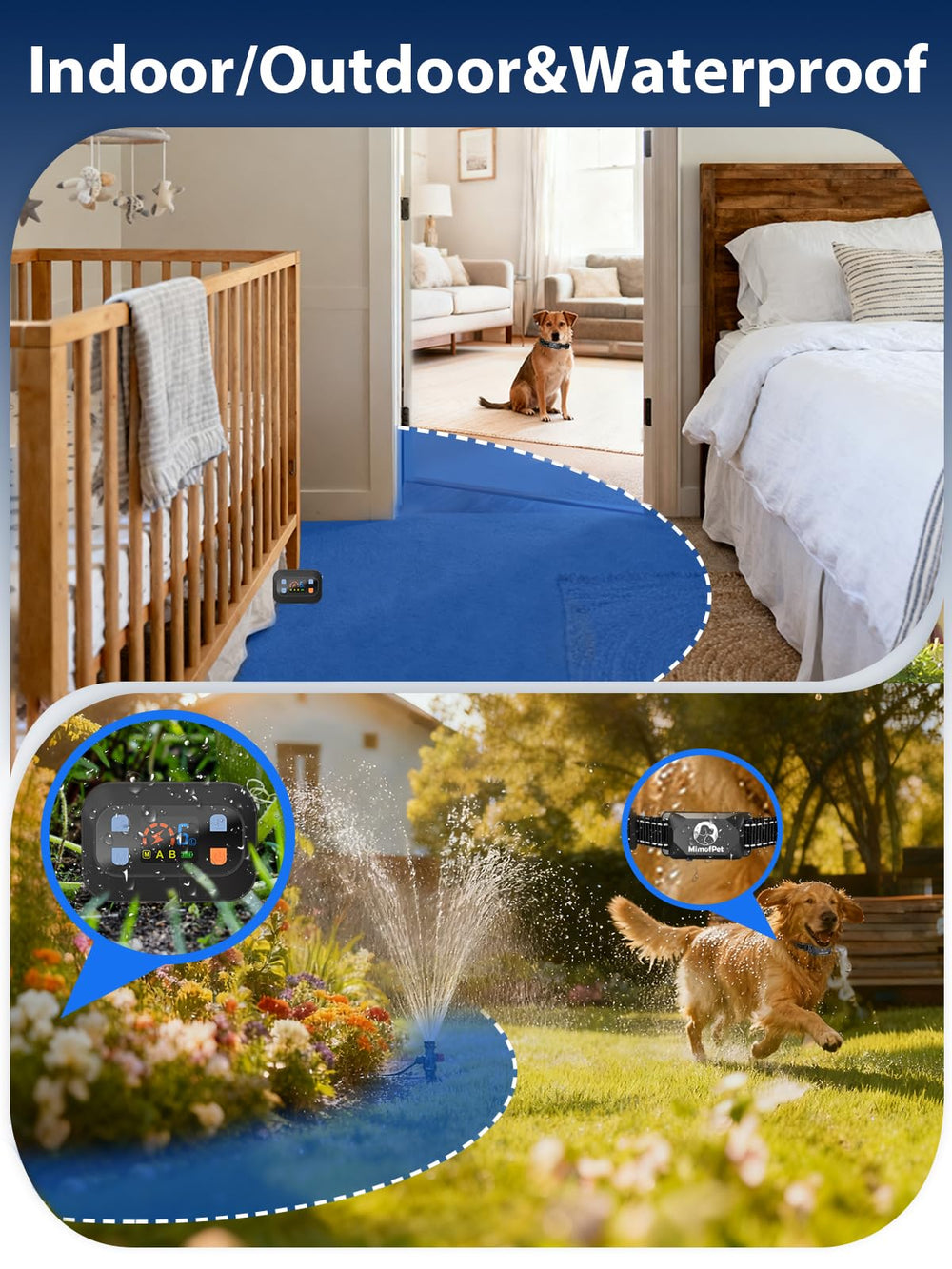 Barrière MIMOFPET conçue pour intérieur et extérieur, flexible.