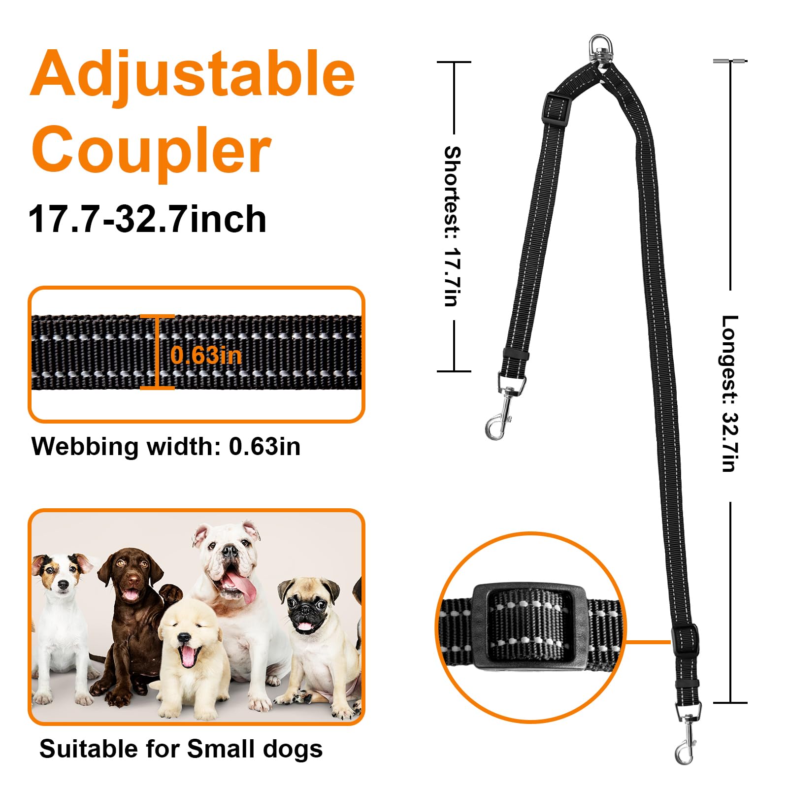 MingXpets Boucle métallique à rotation 360° pour un enroulement fluide