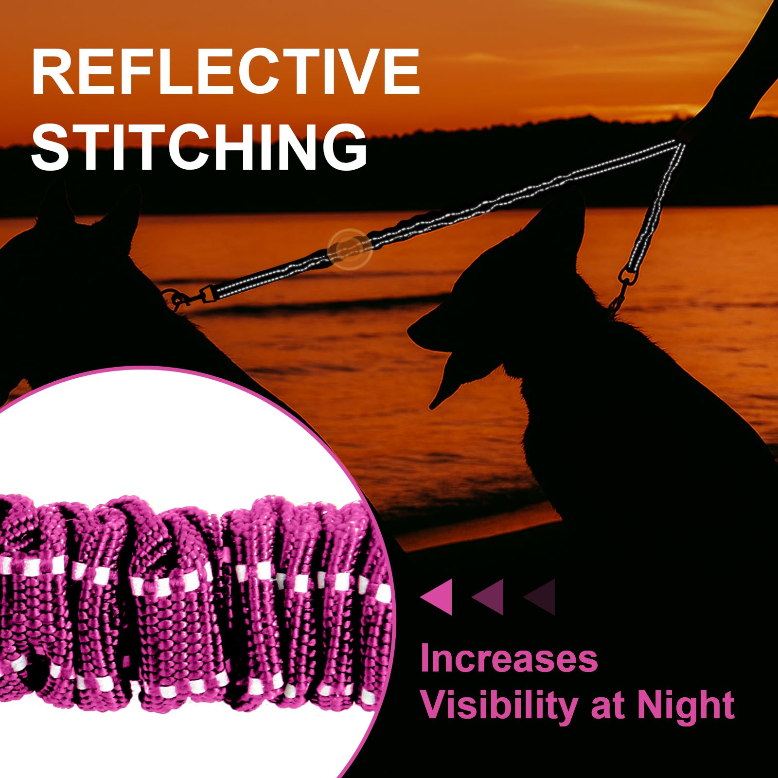 MingXpets couture-reflechissante augmente la visibilité nocturne pendant les sorties.