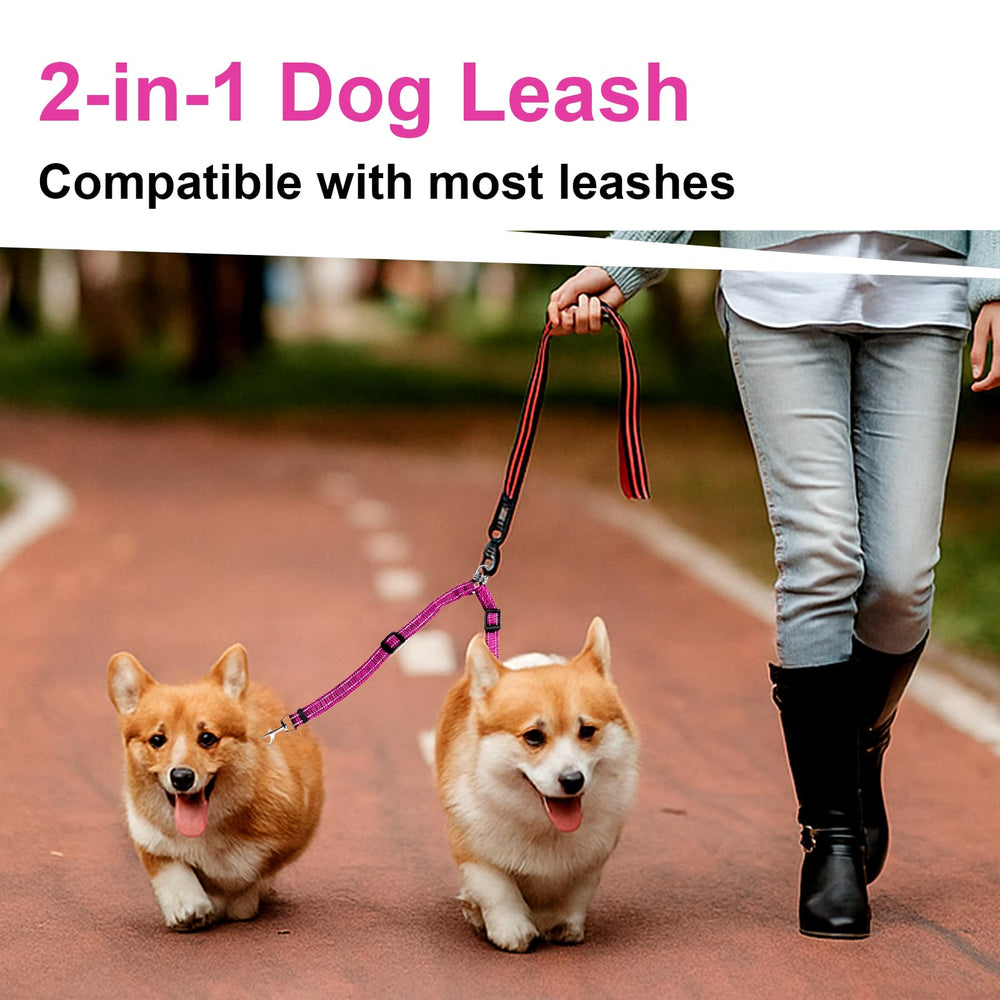MingXpets ergonomie double-longe: controle simple pour petits et grands chiens.