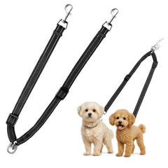 MingXpets Laisse double pour deux chiens – pivot 360° pour éviter l'enchevêtrement