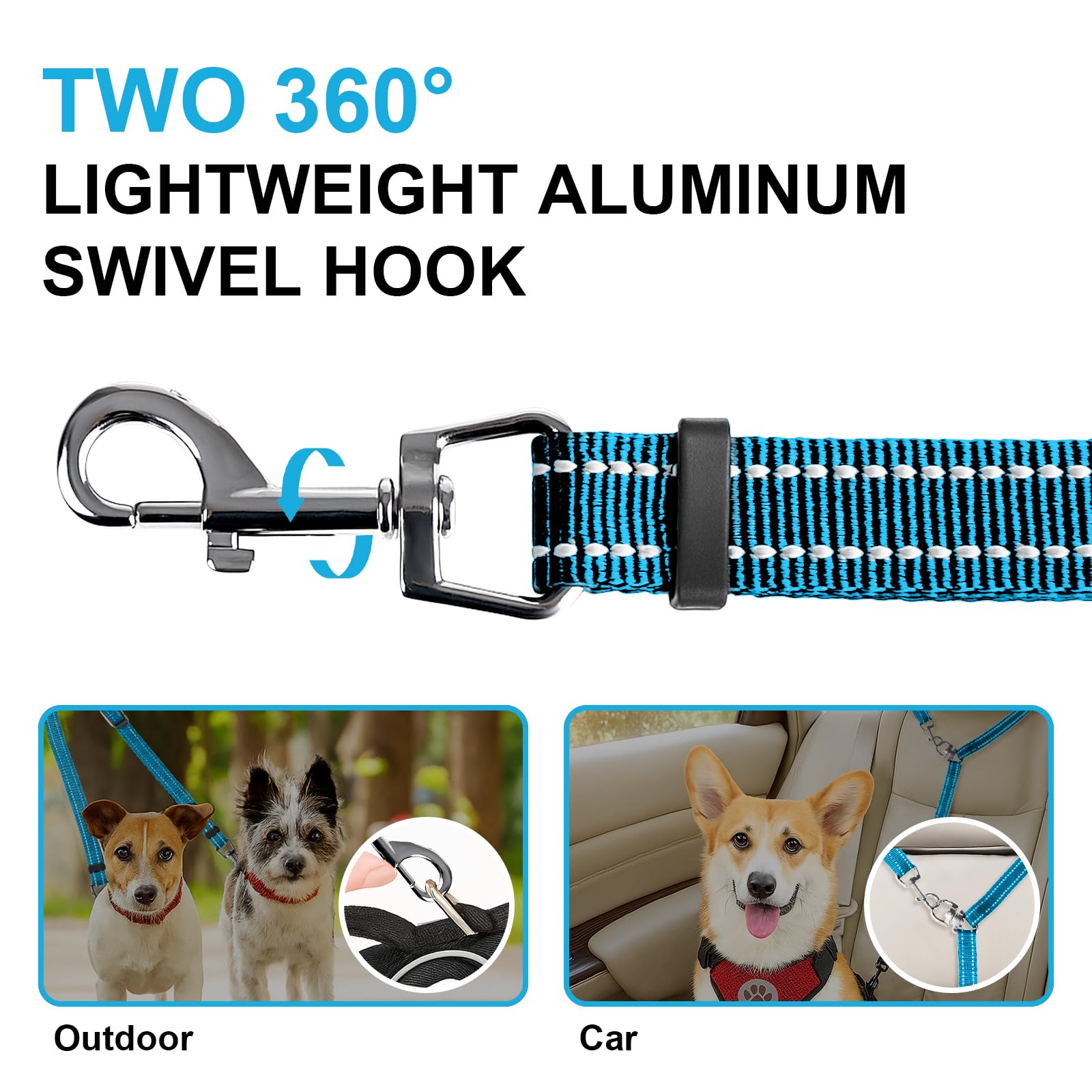 MingXpets Quincaillerie métallique robuste et sangle en nylon durable.