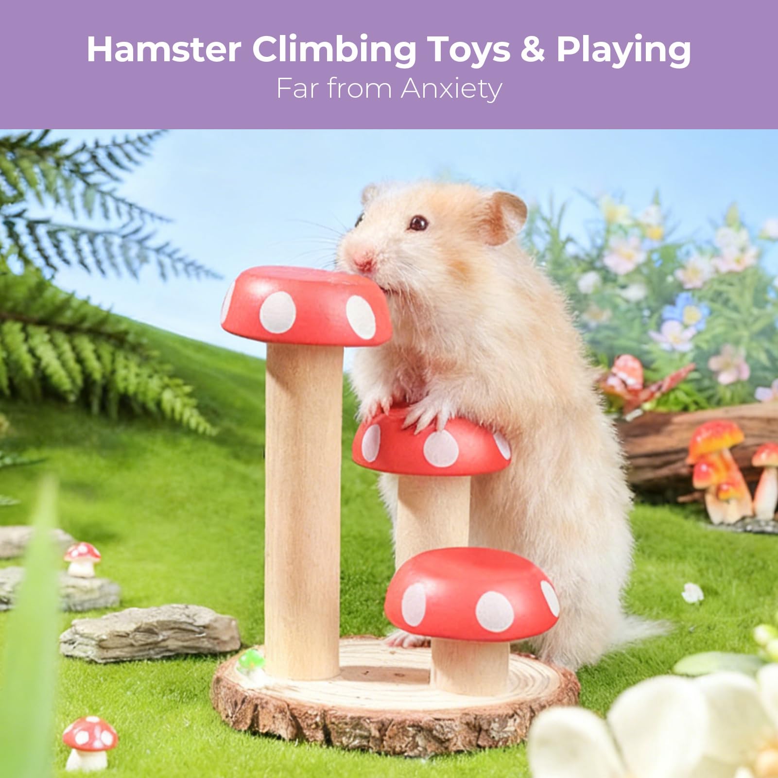 Mini&Moe jouet enrichment petits animaux bois, pour hamster et rongeurs.