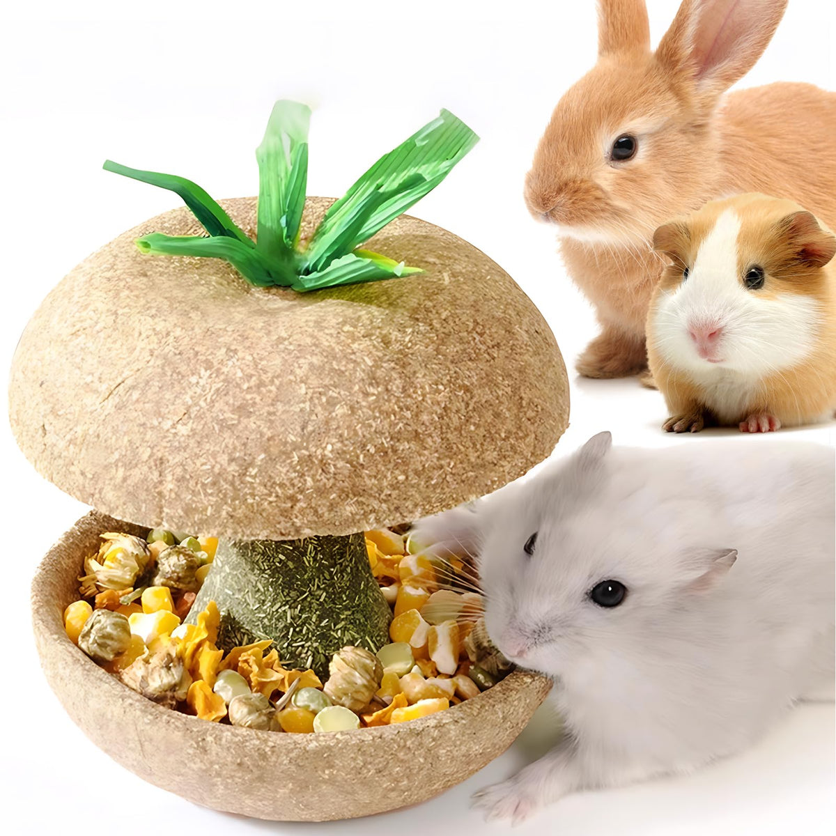 mini&moe-jouet-rongeur-coeur-pomme: stimule le grignotage naturel et l’exploration quotidienne.