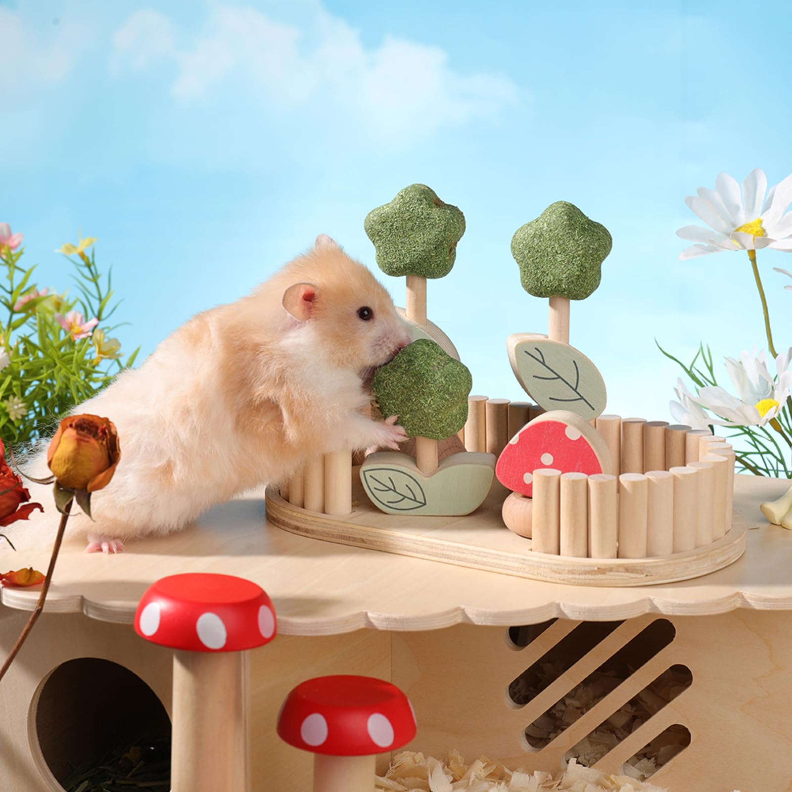 mini&moe - plateau-paysage 8x6: stimulation mentale et aire de rongement.