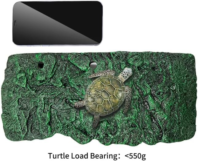 Minidiva décor d'aquarium tortue, couleur naturelle et réaliste pour l'environnement.