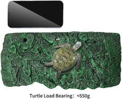 Minidiva décor d'aquarium tortue, couleur naturelle et réaliste pour l'environnement.