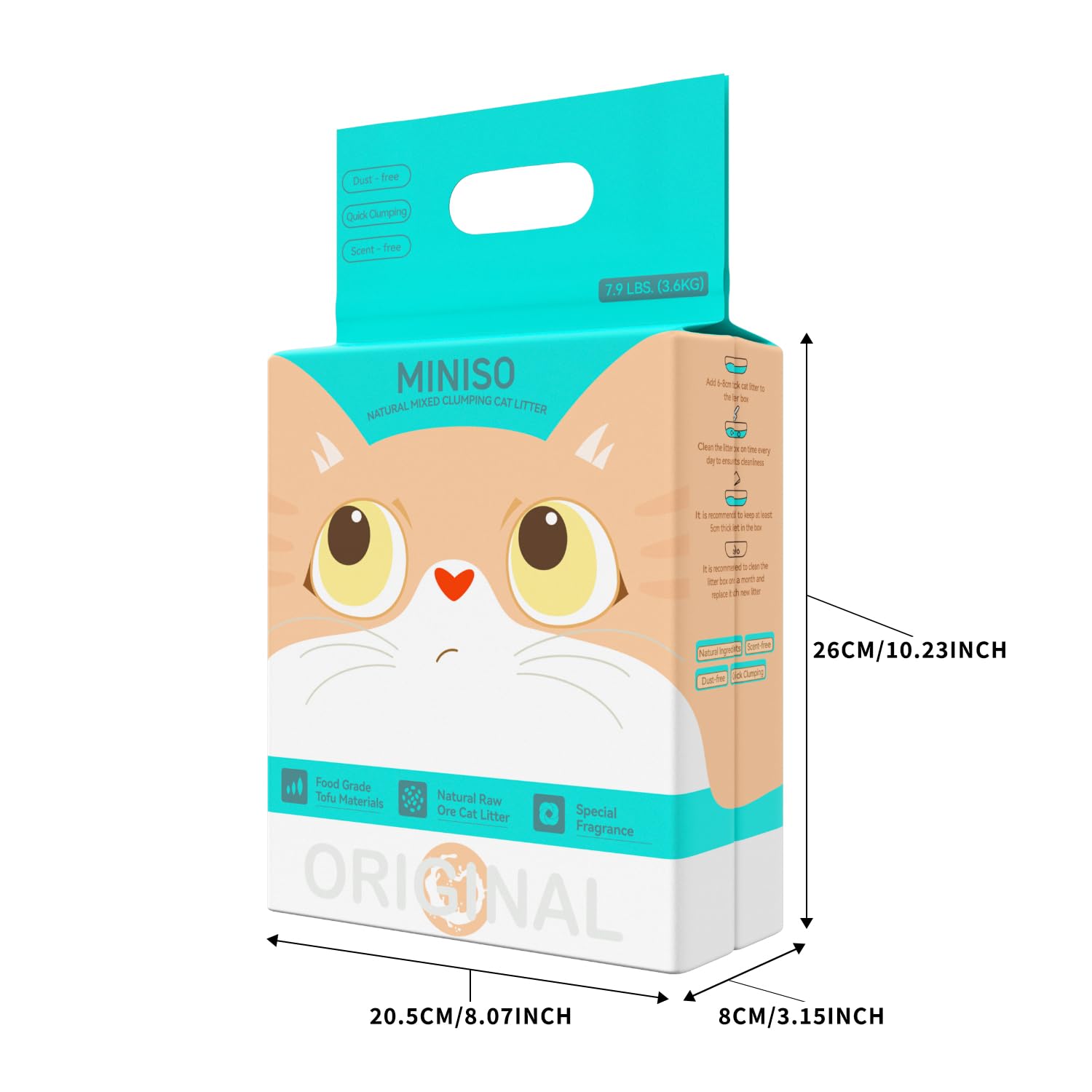 MINISO litière parfum Gardenia, senteur légère pour une ambiance agréable.