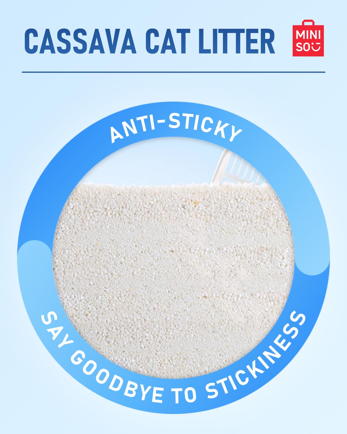 MINISO litière pour chat tofu-bentonite-cassava adaptée au multi-chat