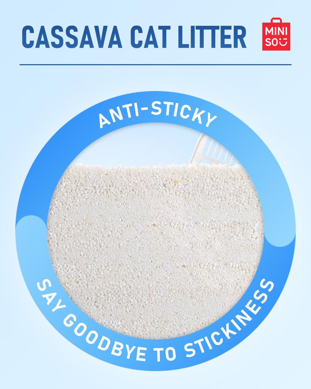 MINISO litière pour chat tofu-bentonite-cassava adaptée au multi-chat