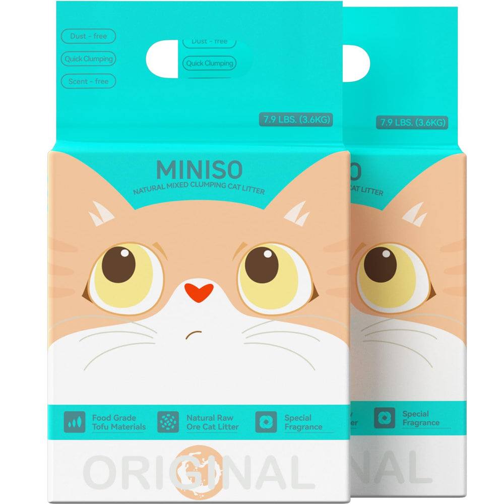MINISO litière pour chat tofu-bentonite-cassava montrant le contrôle des odeurs