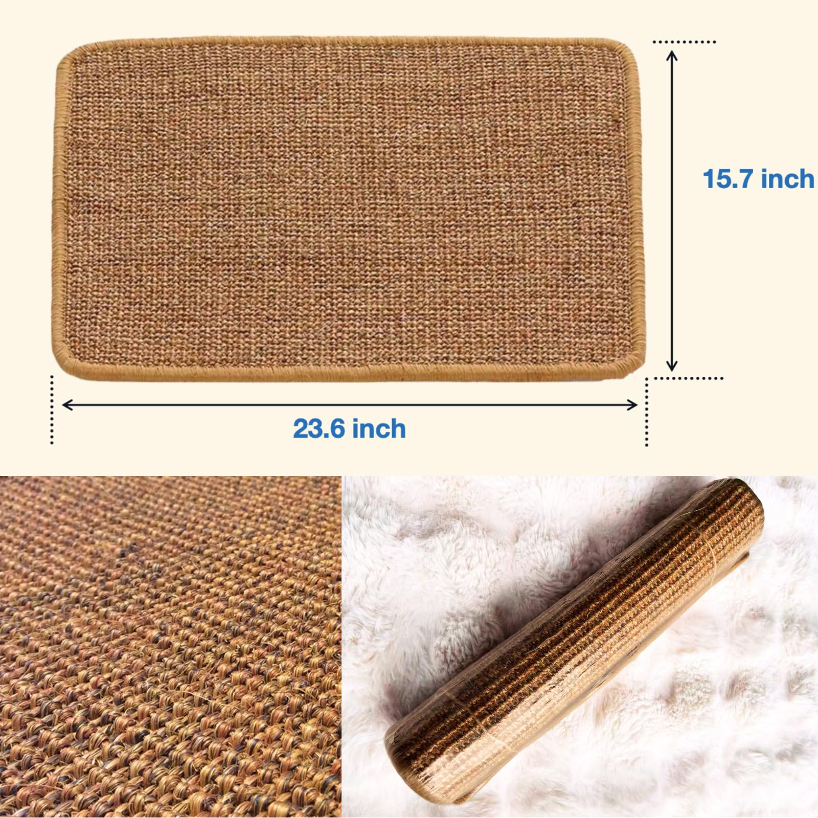 Minni-Goods tapis-grattoir sisal, protection mobilier et durabilité renforcée.
