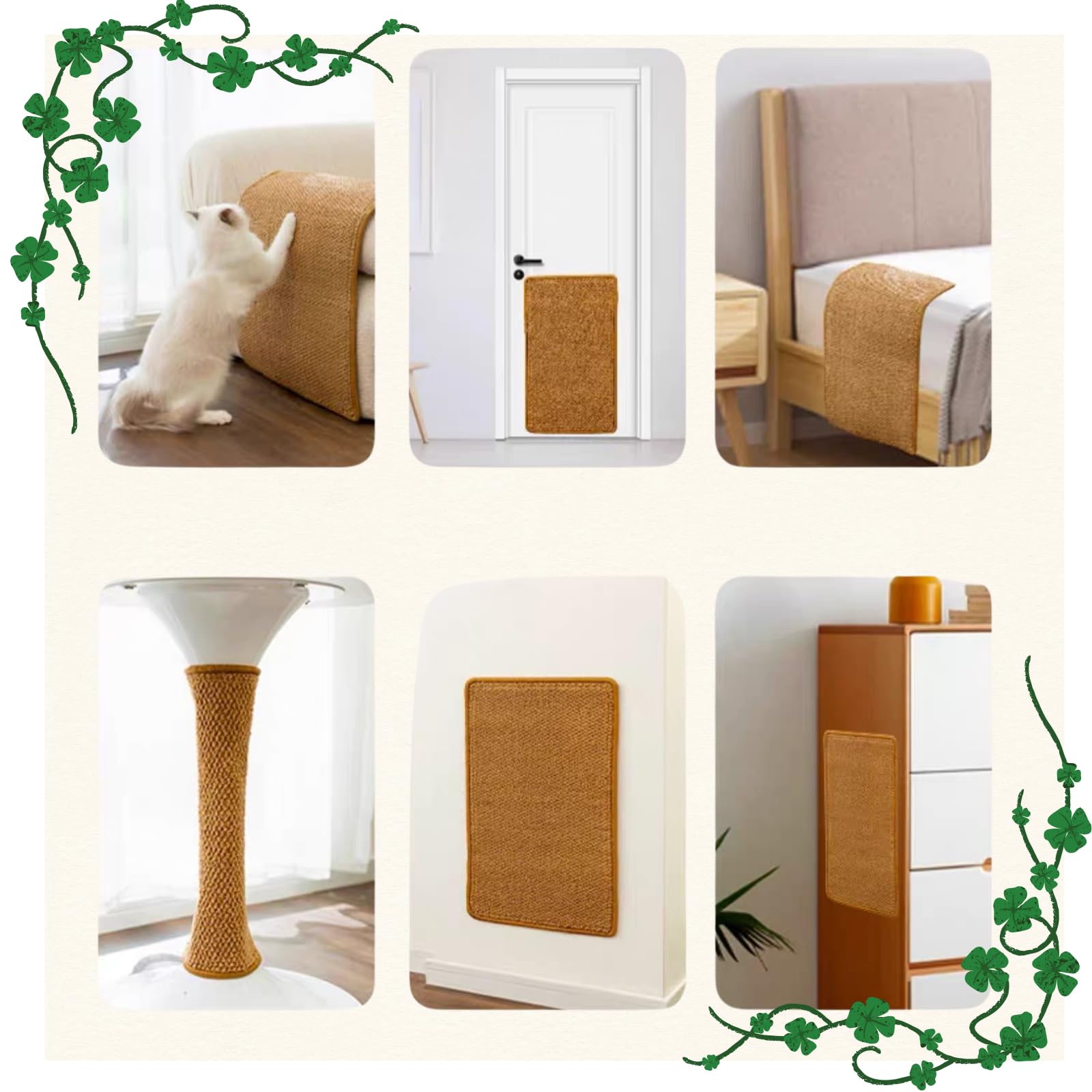 Minni-Goods tapis-sisal chat, livré roulé pour éviter les plis.
