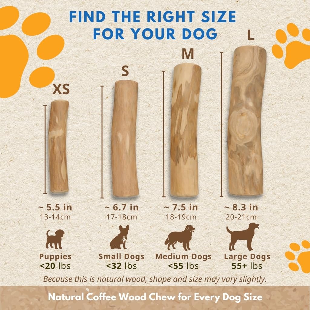 MINOWILD texture fibre bois café, soutien la dentition des chiots