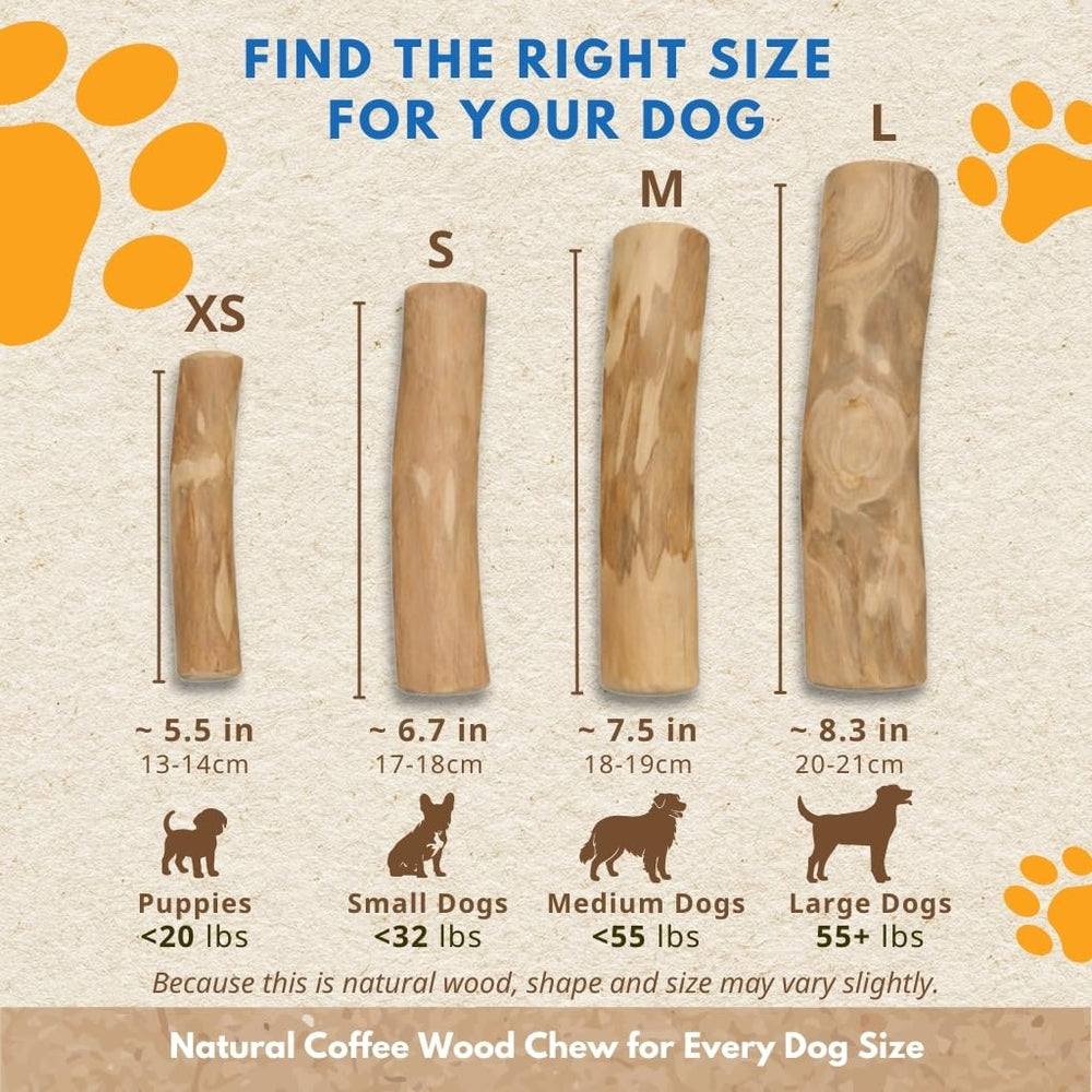 MINOWILD texture fibre bois café, soutien la dentition des chiots