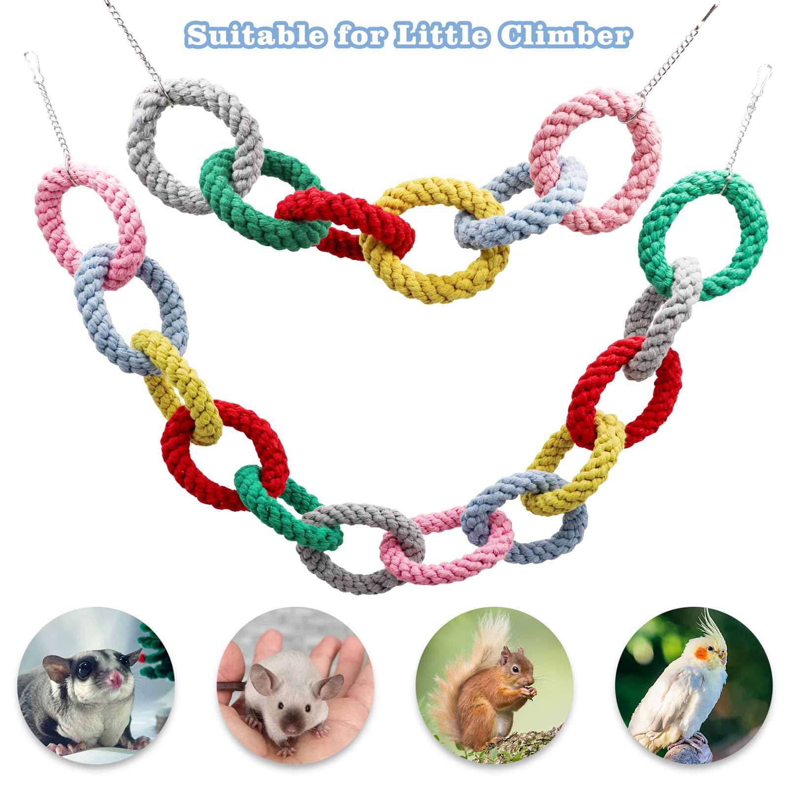 MinrzPet accessoire cage grimpe: offre une distraction naturelle et sûre.