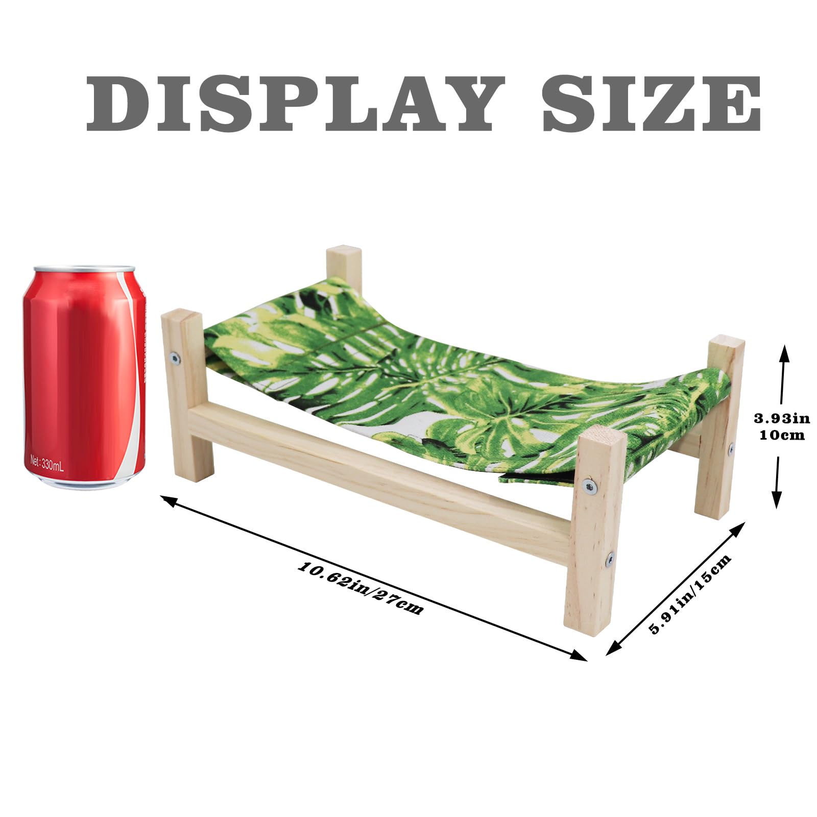 Hamac reptile en bois MinrzPet, montage simple et rapide.