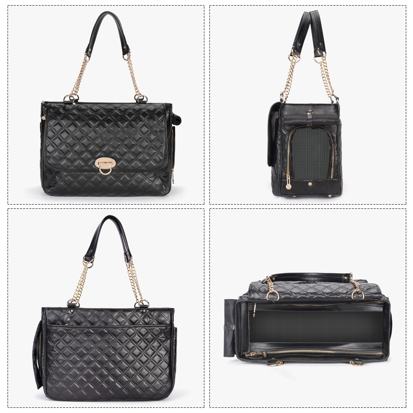 Minsong porte-animaux-interieur-rembourre, confort douillet pour le trajet.