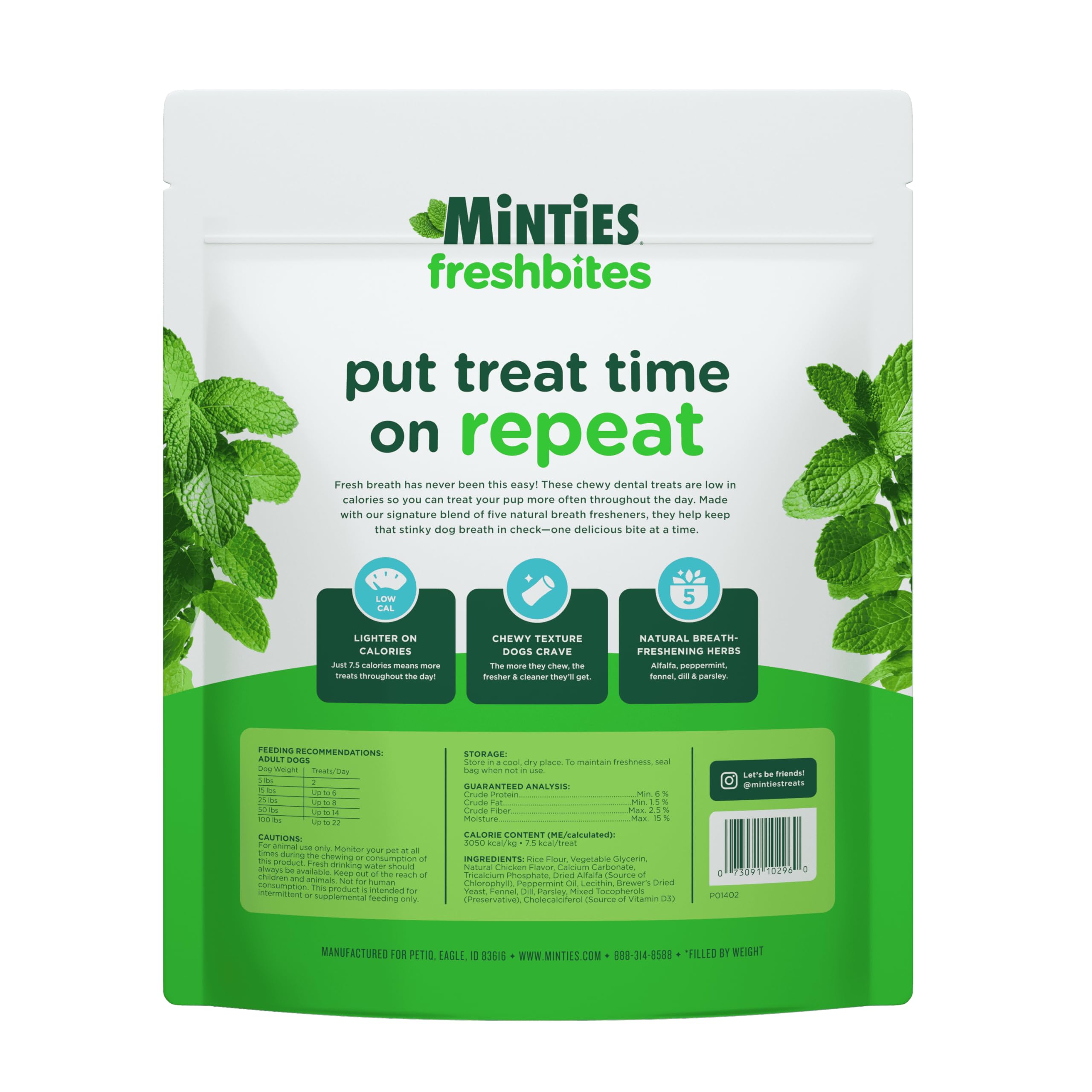 Minties FreshBites - parfait pour collations rapides entre jeux et promenades.