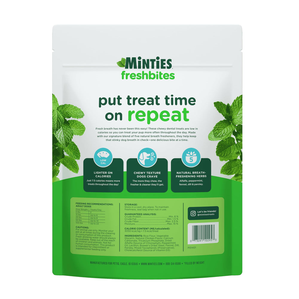 Idéal après repas Minties FreshBites pour une pause bien méritée.
