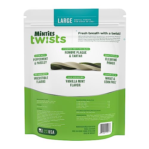 Minties Twists emballage 40 friandises prêt pour l’entraînement et le quotidien.
