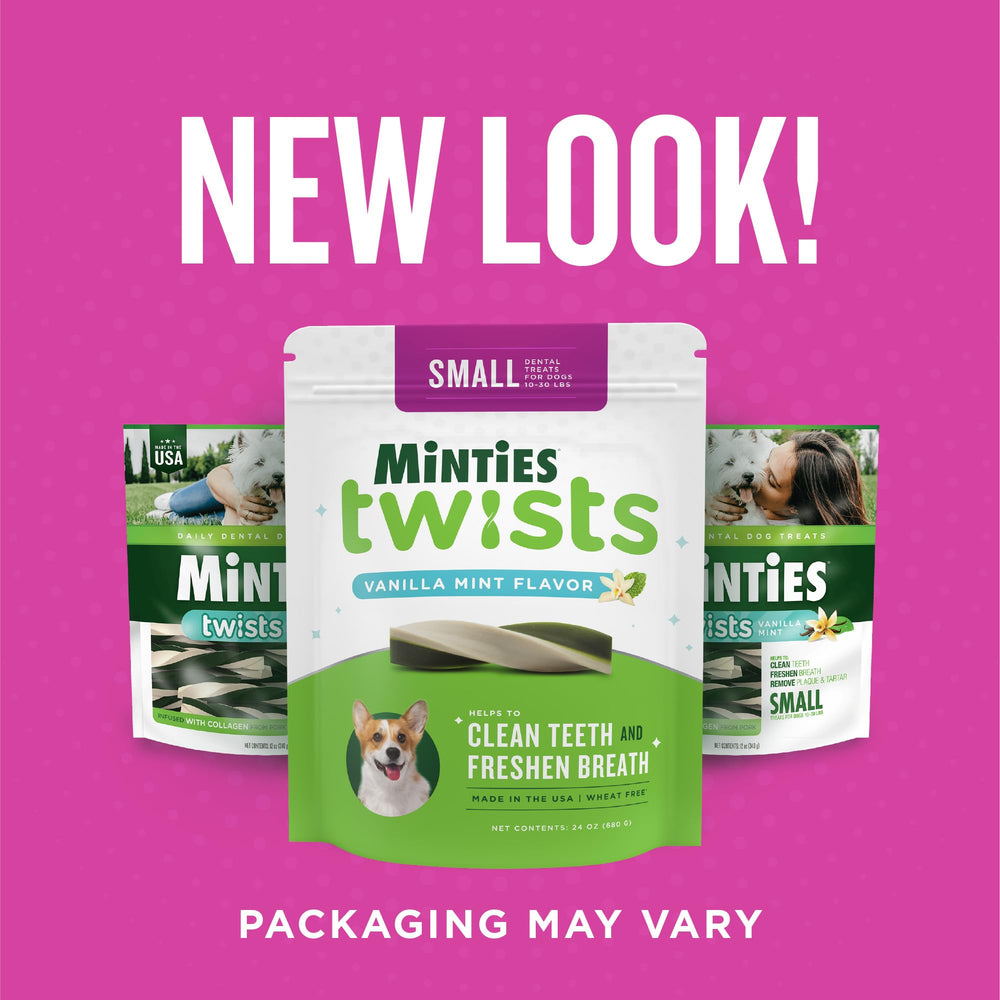 Ingrédients Minties Twists sans gluten et sans allergènes majeurs.
