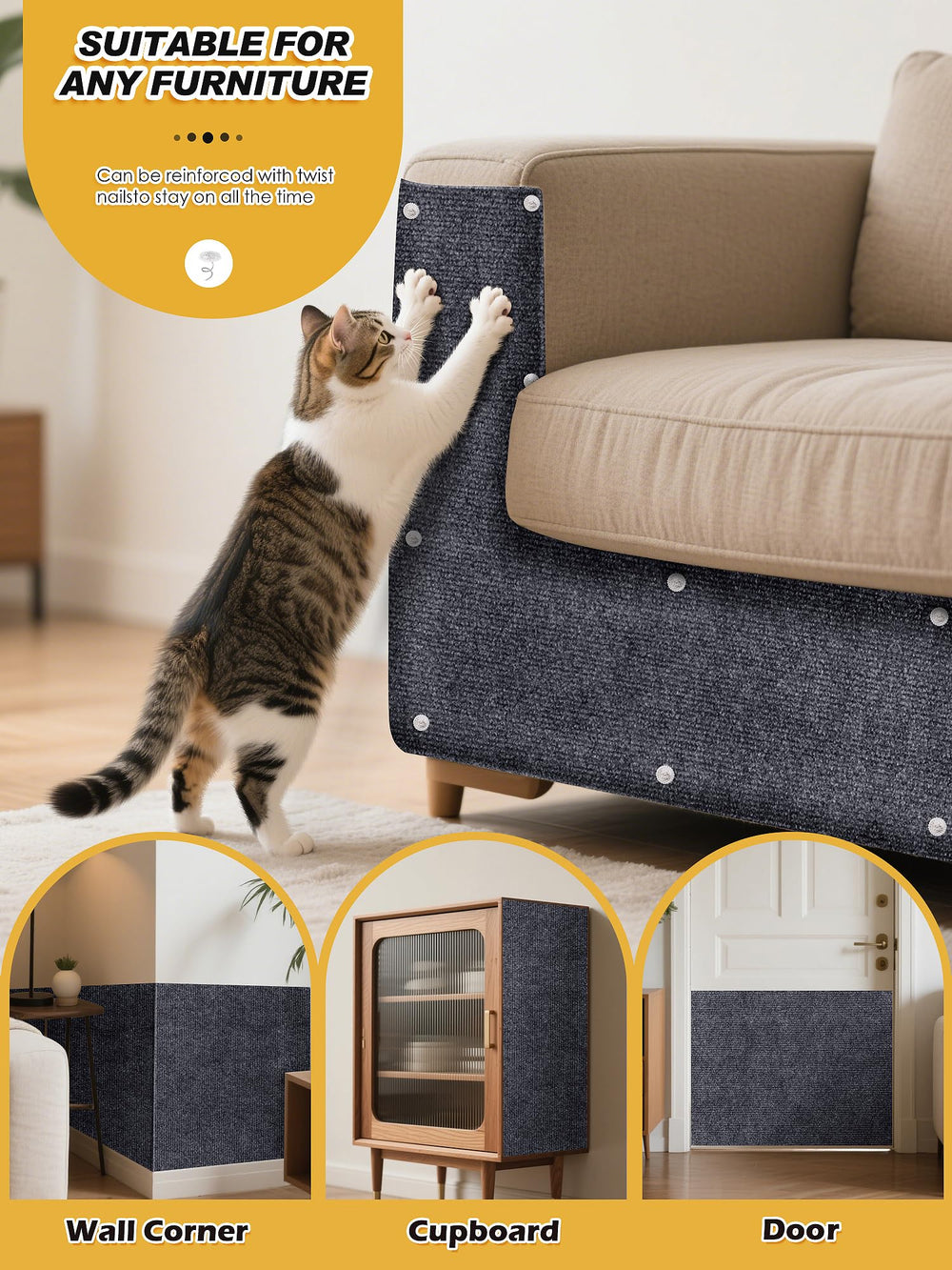 Minyii espace chat sur arbre à chat, griffage sans dégâts