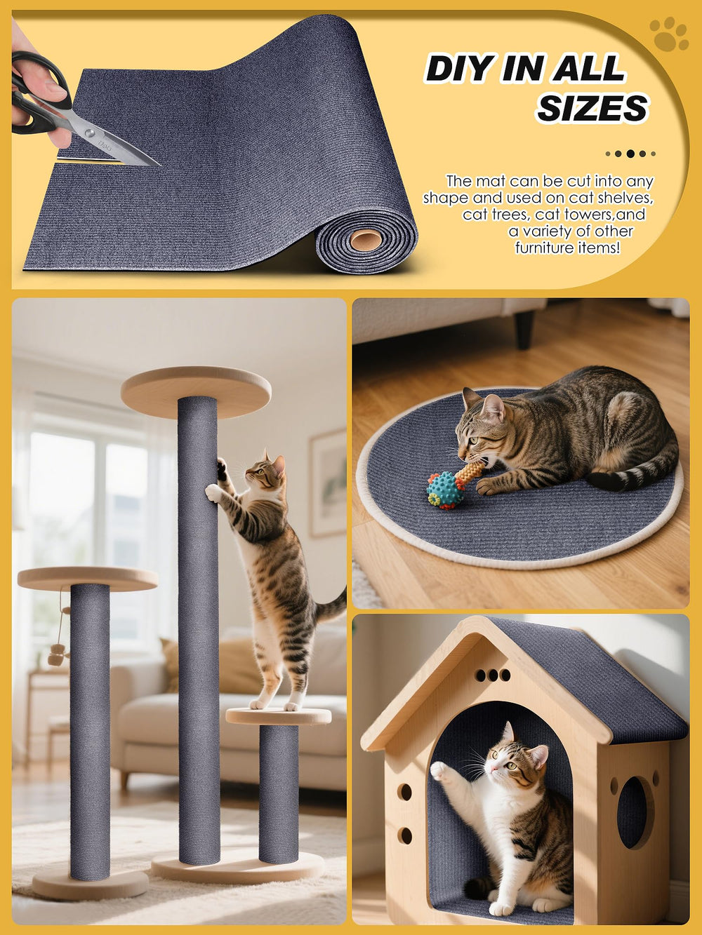Minyii TLNNK tapis découpe sur mesure s’adapte aux coins.