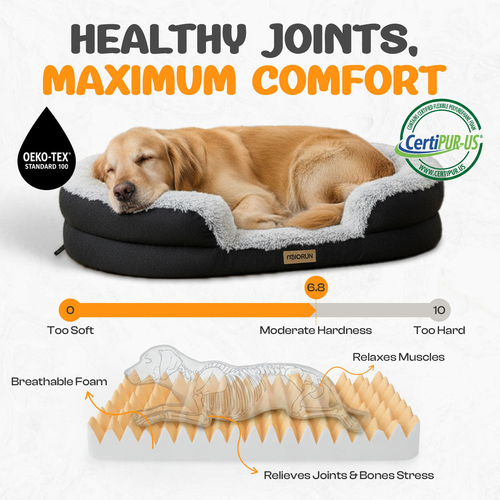 Mousse orthopédique alvéolaire Miorun, répartition du poids pour un repos serein.