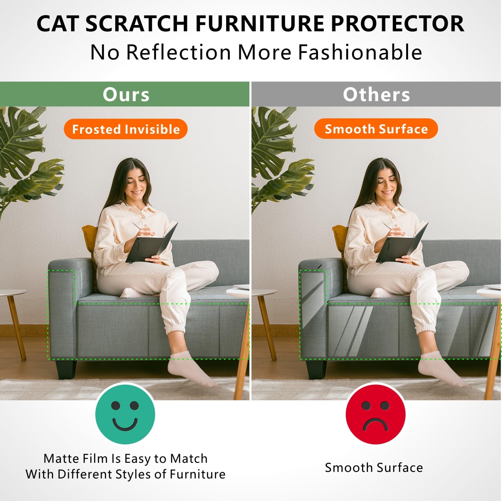 Mioule protections meubles transparents, discrètes et efficaces contre les griffes du chat