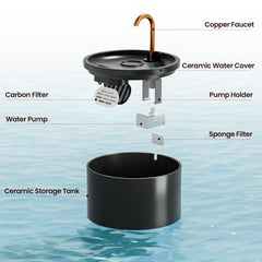 Bec en cuivre MISFANS, goût potentiellement plus pur pour l'eau.